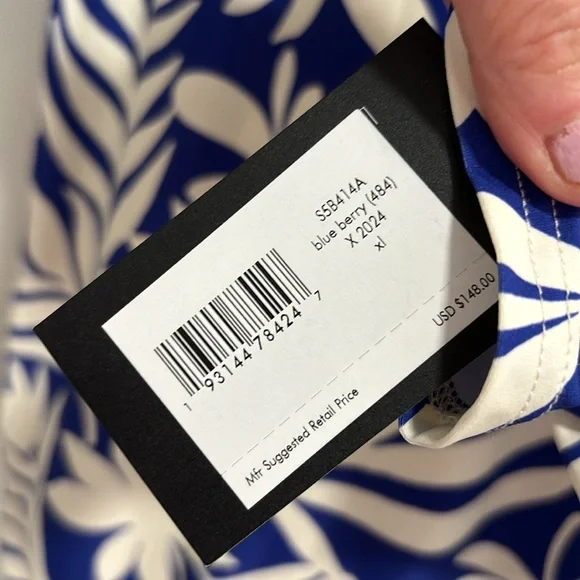 Kate Spade blue berry Rashguard Swimsuit - Picture 2 of 7